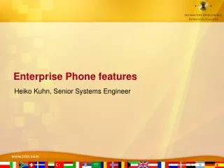 Enterprise Phone features