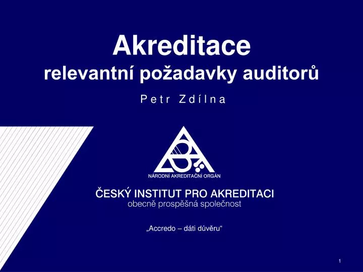 akreditace relevantn po adavky auditor