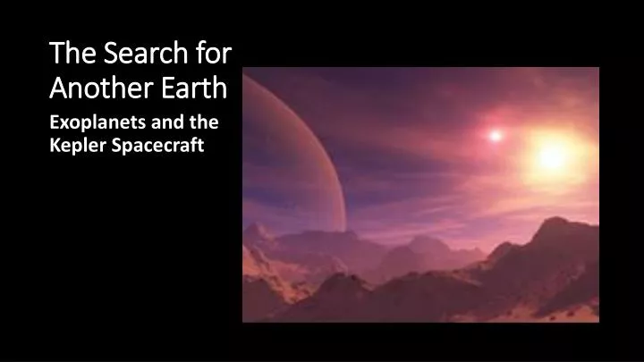 the search for another earth