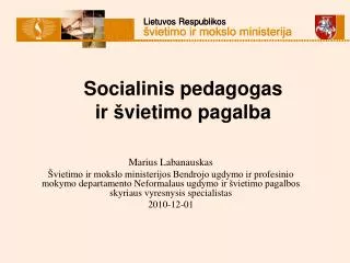 socialinis pedagogas ir vietimo pagalba