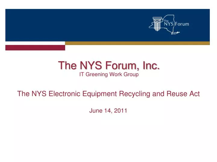 the nys forum inc it greening work group