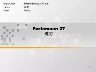 pertemuan 27