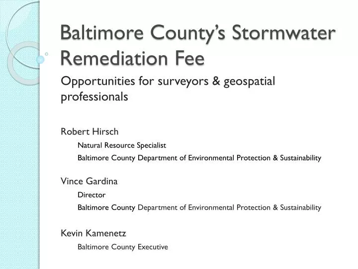 baltimore county s stormwater remediation fee
