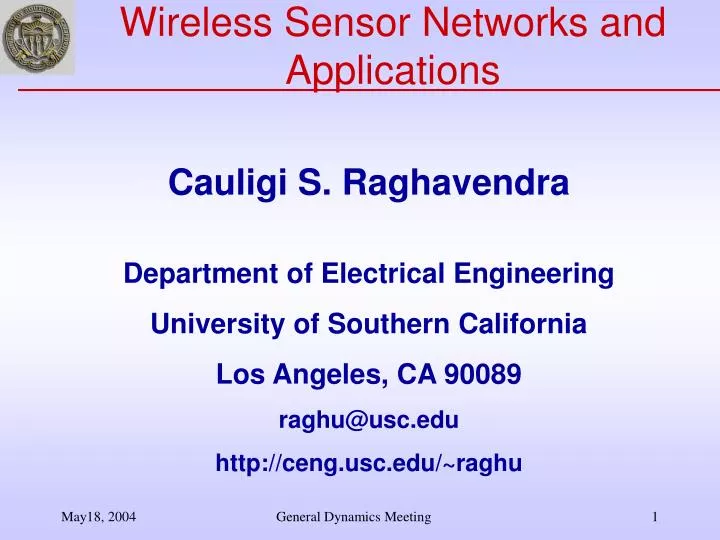 wireless sensor networks and applications