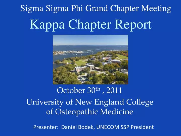 kappa chapter report