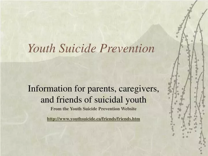 youth suicide prevention