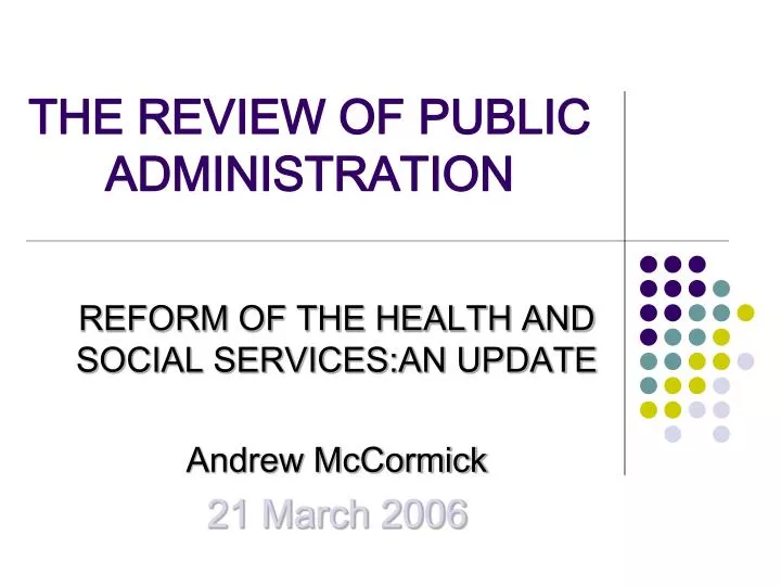 the review of public administration
