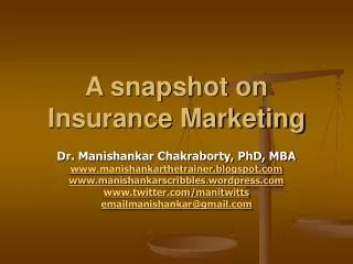 A snapshot on Insurance Marketing