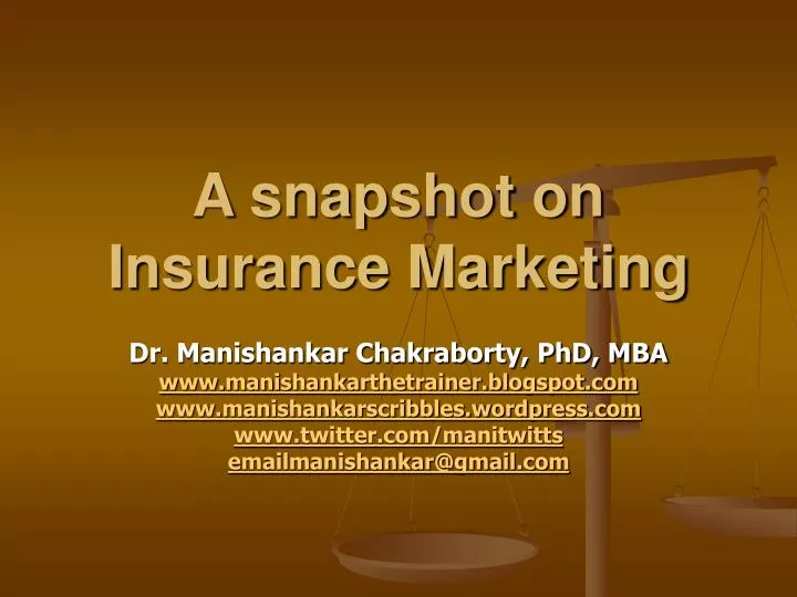 a snapshot on insurance marketing