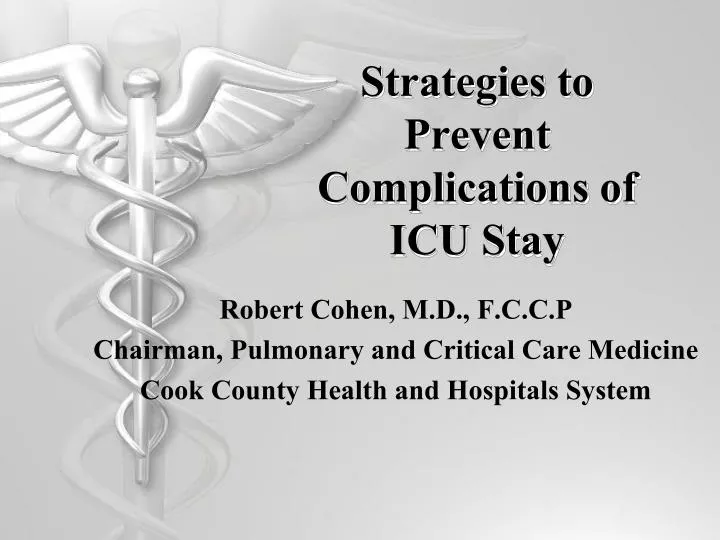 strategies to prevent complications of icu stay