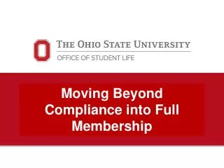 Moving Beyond Compliance into Full Membership