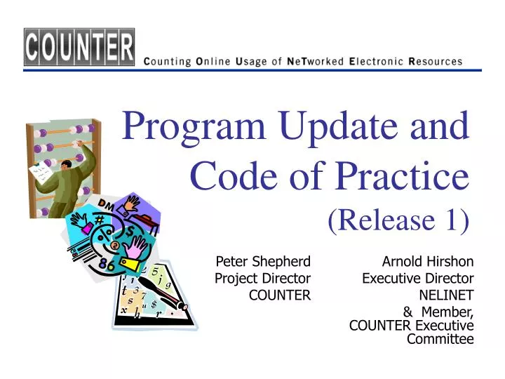 program update and code of practice release 1