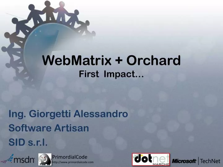 webmatrix orchard first impact