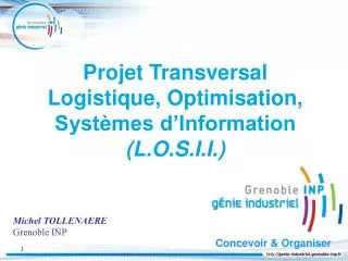 projet transversal logistique optimisation syst mes d information l o s i i