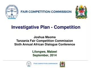 Investigative Plan - Competition