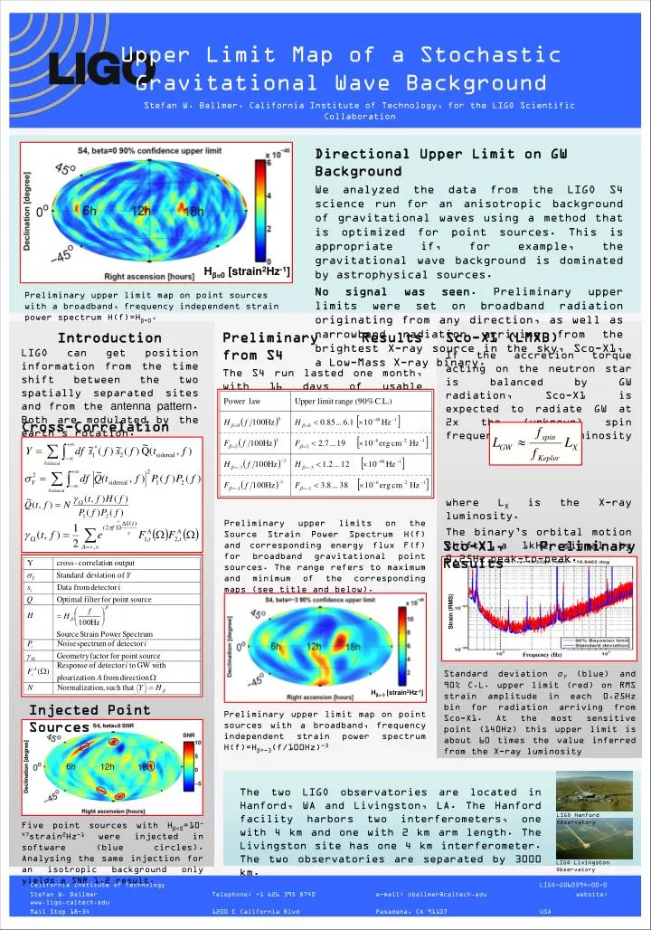 upper limit map of a stochastic gravitational wave background