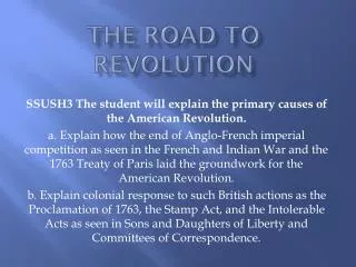 the road to revolution