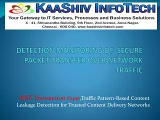 Paper,Traffic Pattern-Based Content Leakage Detection