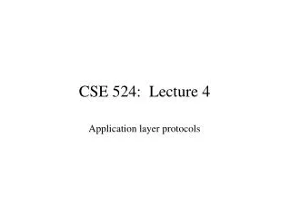 CSE 524: Lecture 4