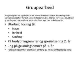 gruppearbeid