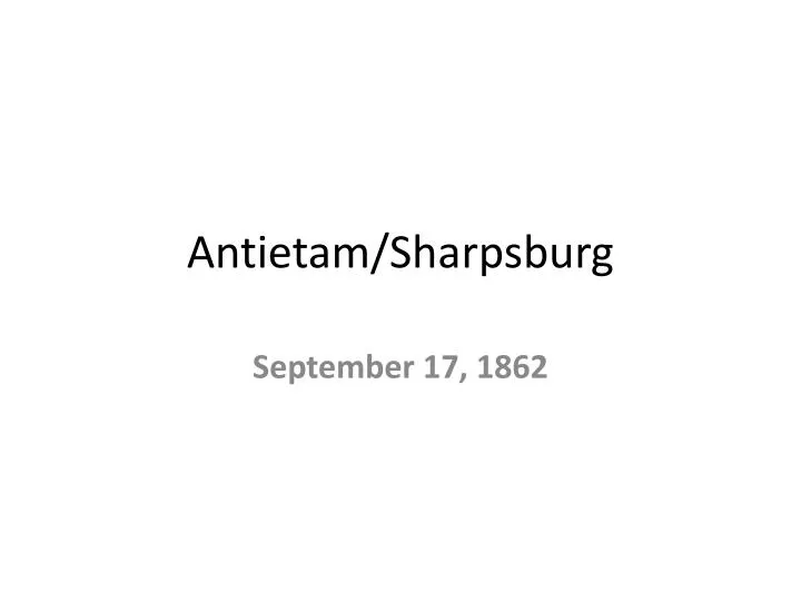 antietam sharpsburg
