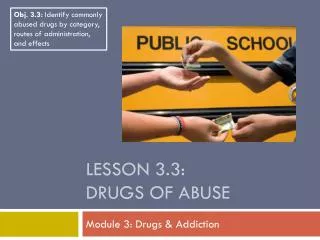 Lesson 3.3: Drugs of Abuse