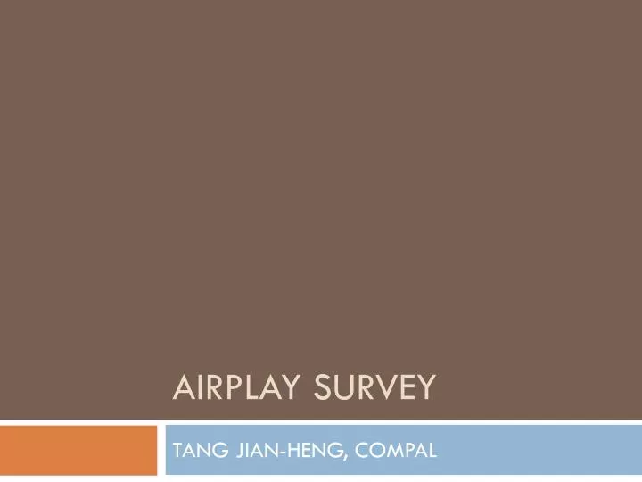 airplay survey