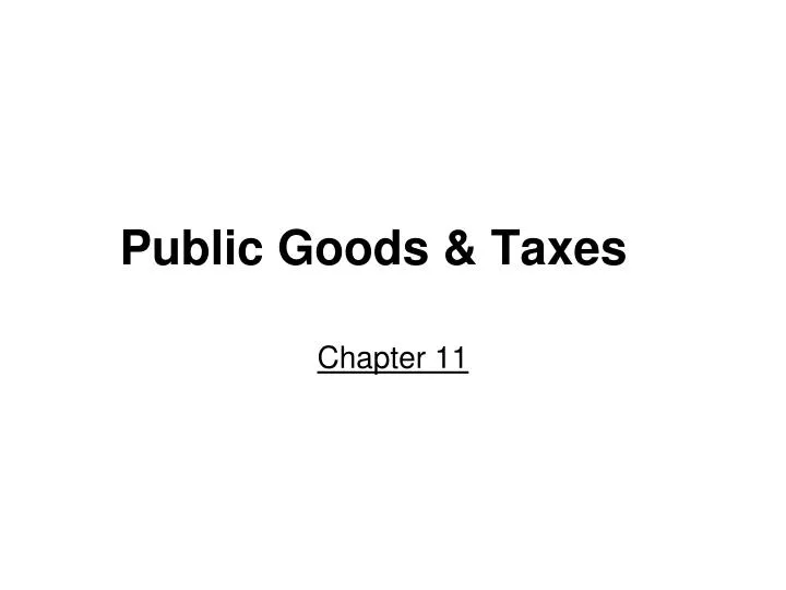 public goods taxes