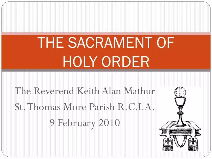 the sacrament of holy order