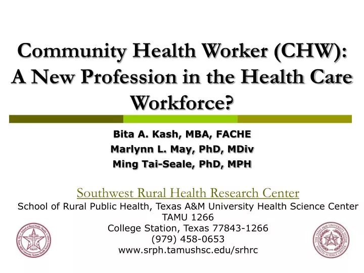 community health worker chw a new profession in the health care workforce