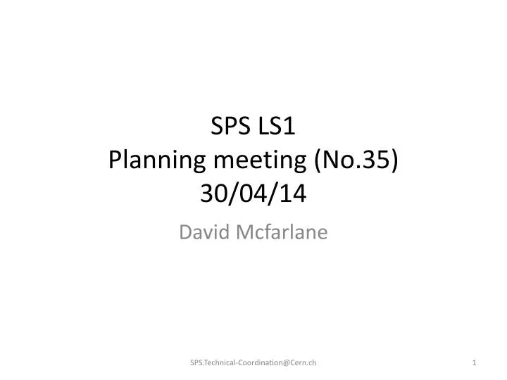 sps ls1 planning meeting no 35 30 04 14