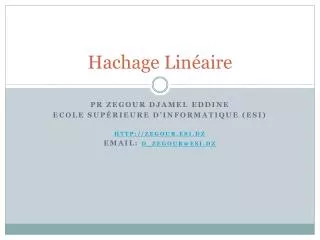 hachage lin aire