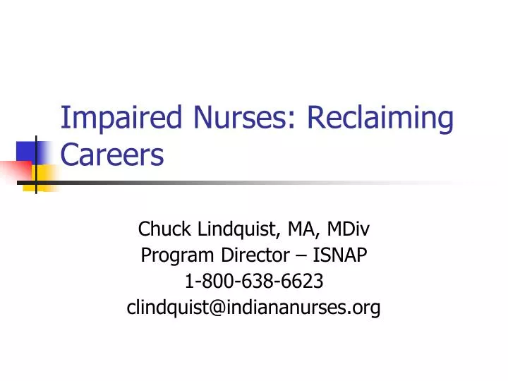 impaired nurses reclaiming careers