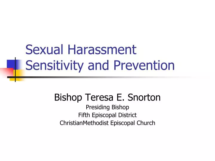 sexual harassment sensitivity and prevention
