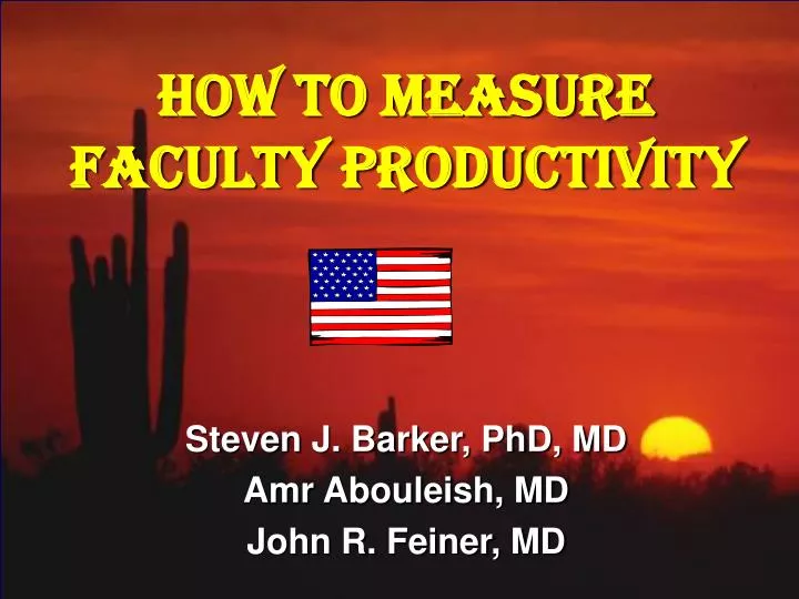 how to measure faculty productivity