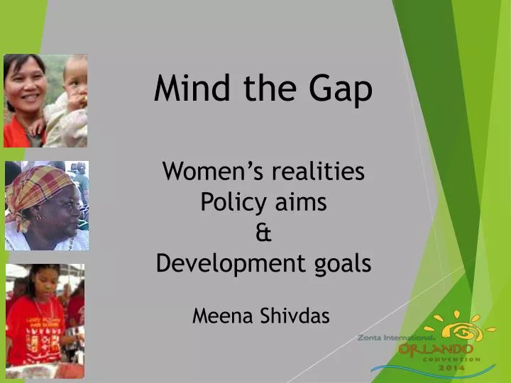 mind the gap women s realities policy aims development goals