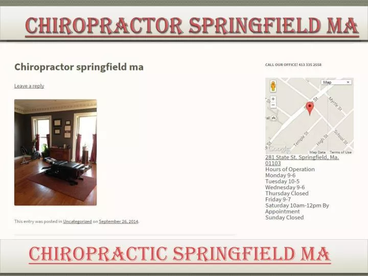 chiropractor springfield ma