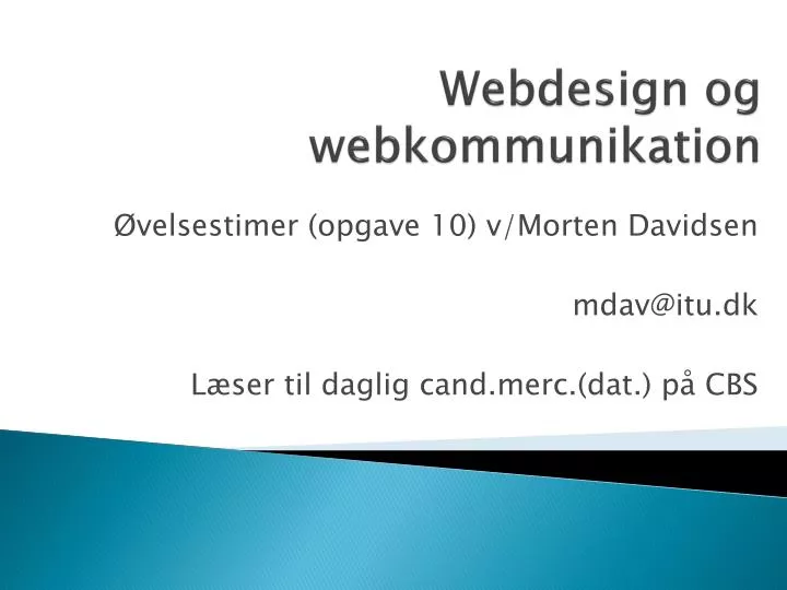 webdesign og webkommunikation