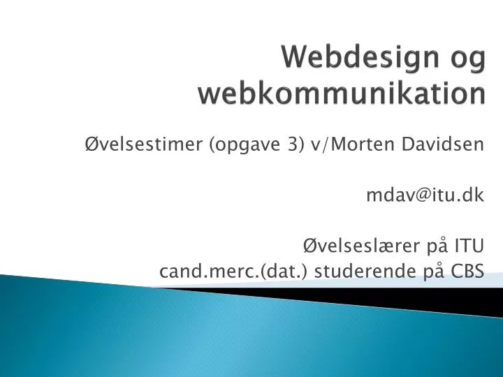 webdesign og webkommunikation