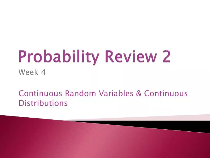 probability review 2