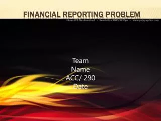 Financial Reporting Problem