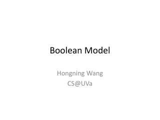 Boolean Model