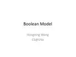 Boolean Model - slide 1