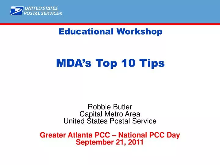 educational workshop mda s top 10 tips