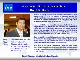E-Commerce Business Presentation Rohit Kulkarni