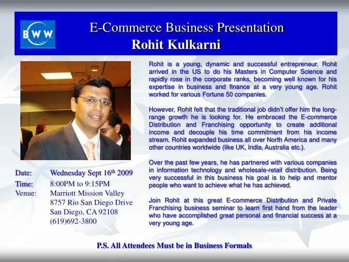 e commerce business presentation rohit kulkarni