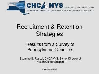 Recruitment &amp; Retention Strategies