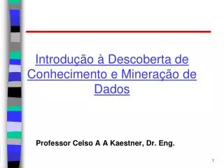 introdu o descoberta de conhecimento e minera o de dados