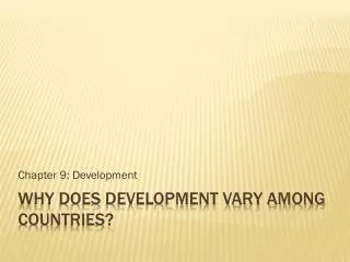 chapter 9 development