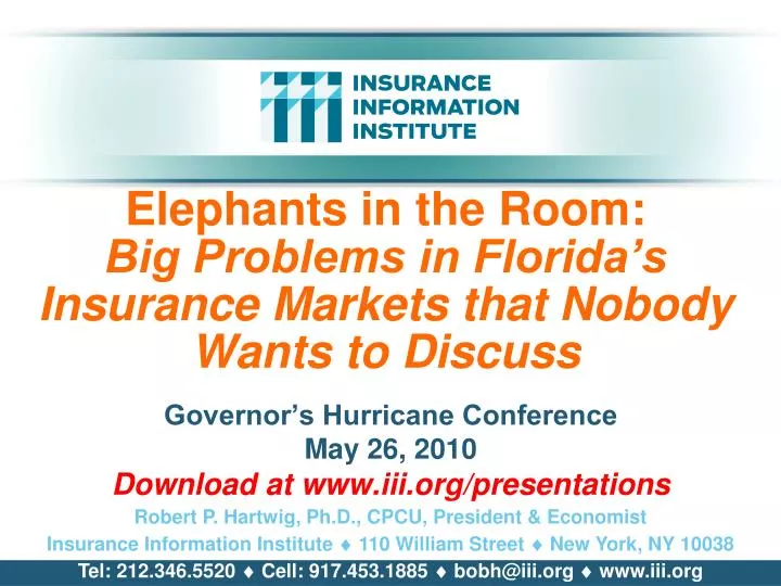 elephants in the room big problems in florida s insurance markets that nobody wants to discuss